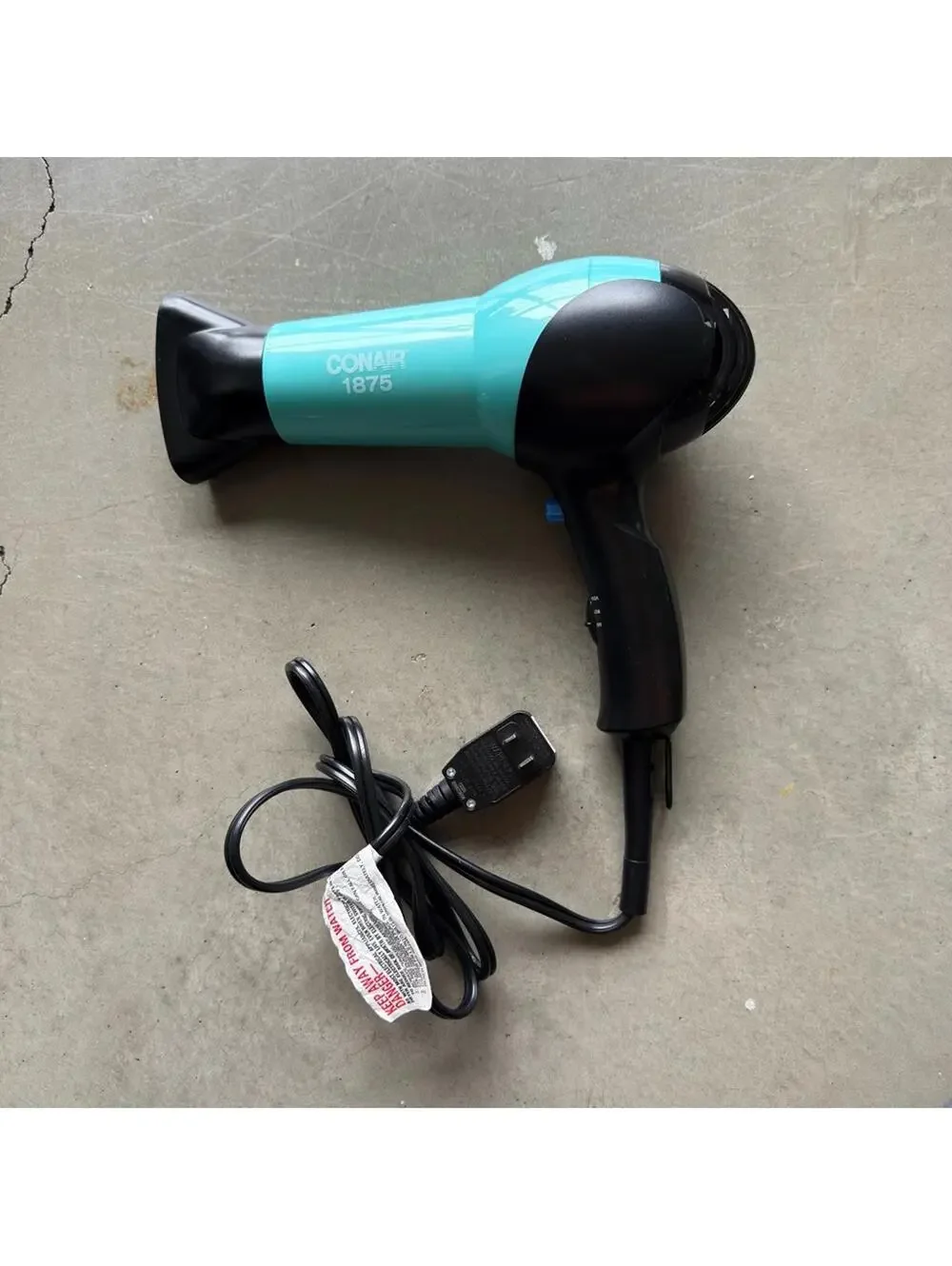 Conair 1875 Watt Mid-Size Hair Dryer / teal